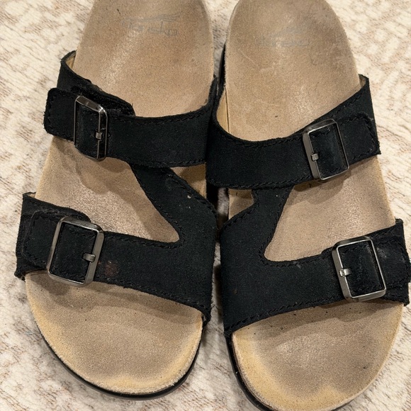 Dansko Black Women's Sandals - Picture 1 of 9